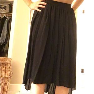 Hi low black skirt from Aritzia